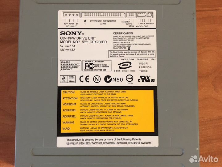 Cd rw приводы Sony, Nec IDE