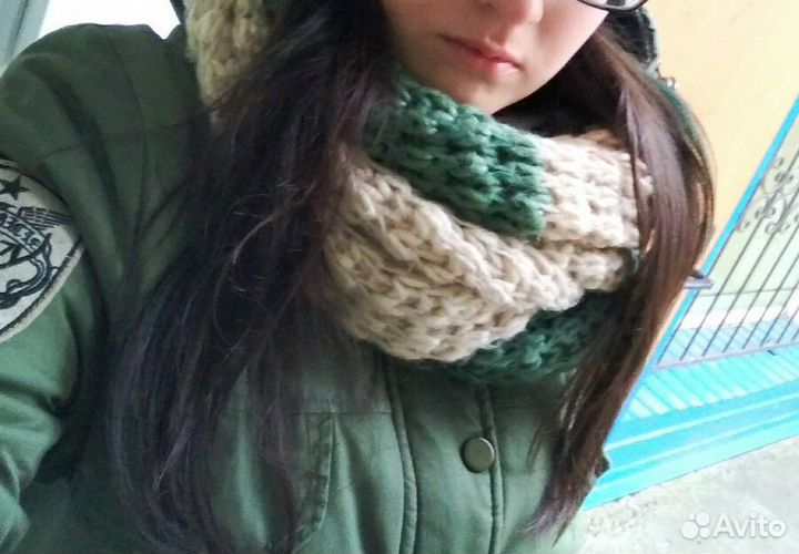 Теплый шарф