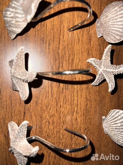 Набор крючков для ванной шторы керамика Турция