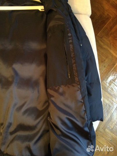 Uniqlo мужской пуховик т-синий L зимний теплый