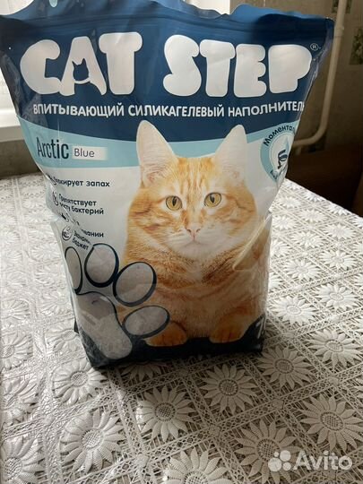 Наполнитель туалета cat step силикагеливый