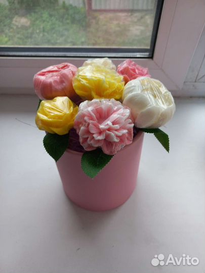 Букет цветов из мыла ручная работа