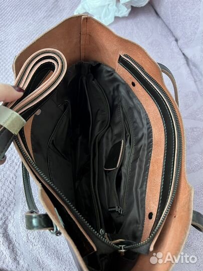 Сумка натуральная кожа коричневая