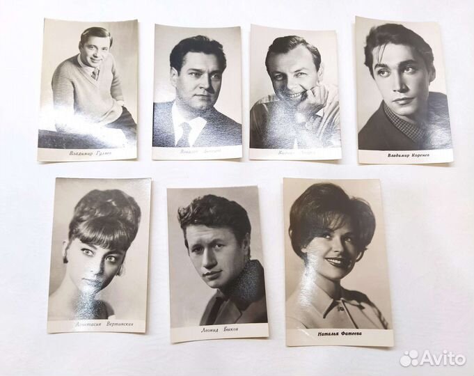 Карточки артистов советского кино