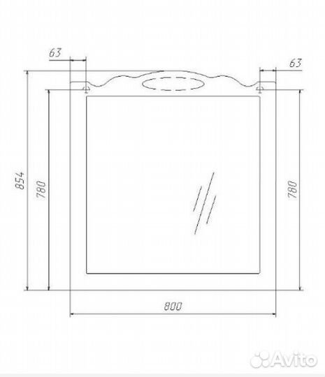 Зеркало Domino Rich 80