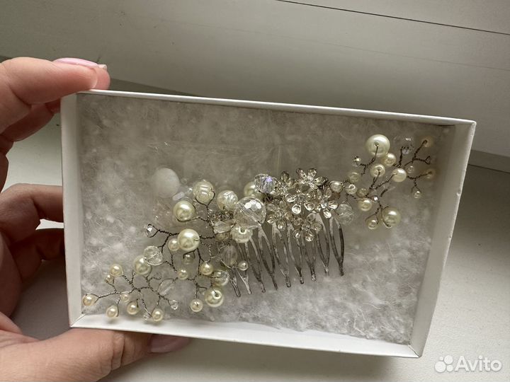 Заколка свадебная бижутерия