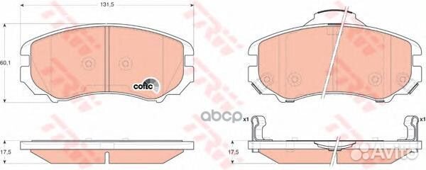 Колодки тормозные дисковые перед GDB3352 TRW