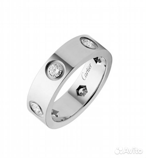 Кольцо Cartier Vintage 1997 Love 6 Diamonds White Gold