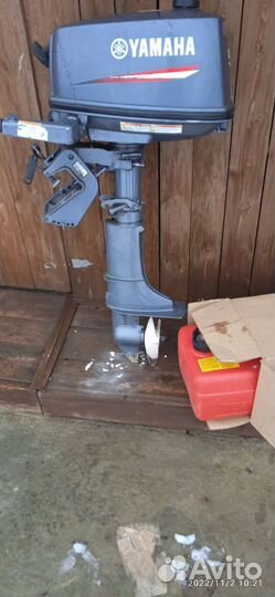 Лодочный мотор 5 л с, ямаха, 2х тактный