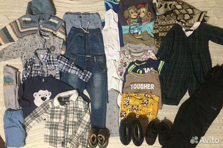 Детские вещи пакетом на мальчика 80 86 92