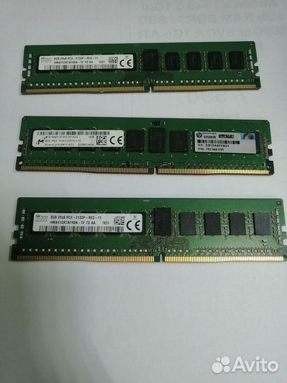 Модуль памяти DDR4 rdimm 8Gb PC4-17000(2133P) ECC