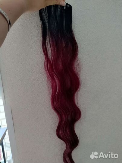 Волосы биопротеин бордовые