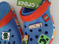 Crocs синие minecraft lego 12с13, j1, j2, j3