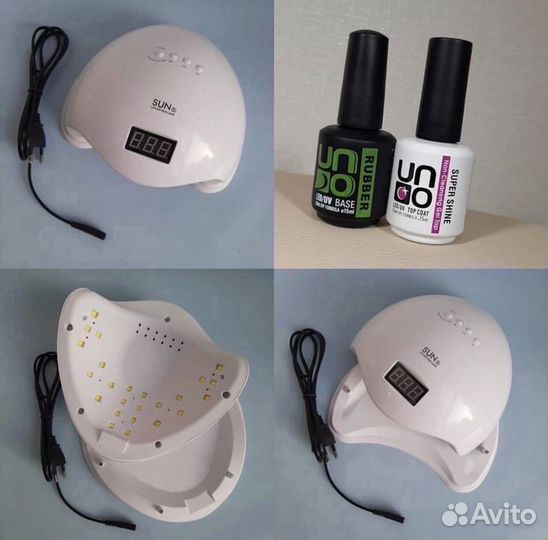 Лампа для маникюра+ база и топ