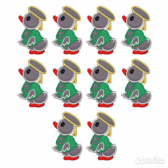 Серый 2225 Термоаппликация 'Утёнок моряк', 55*85мм упак/10 шт (серый)