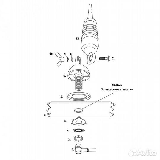 Автомобильная антенна Optim CB-1100