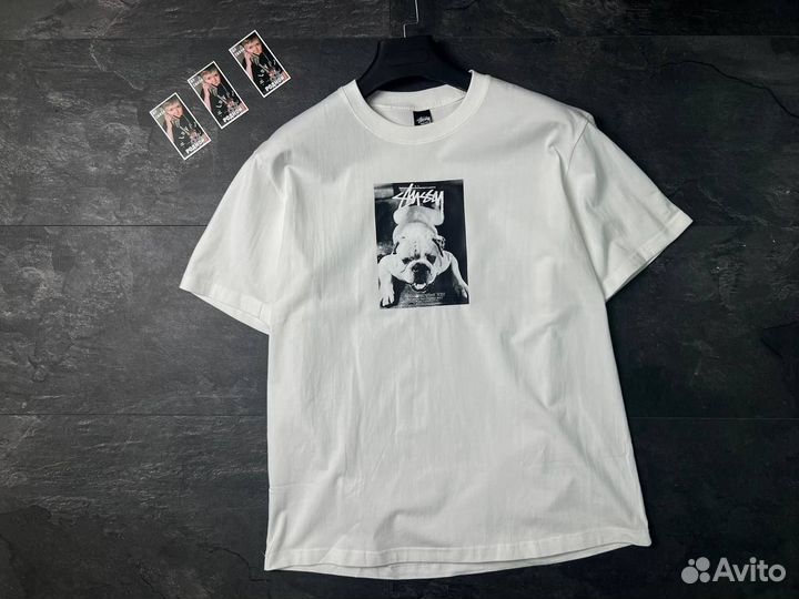 Хлопковая футболка stussy DOG lux