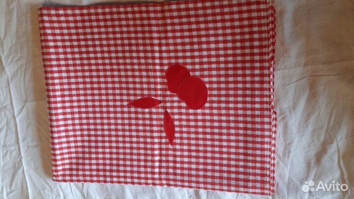 Скатерть льняная жаккард СССР новая 145х176