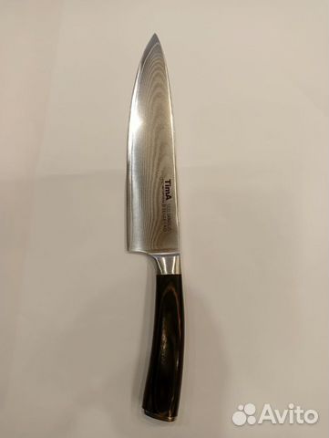 Нож кухонный шеф из дамасской стали