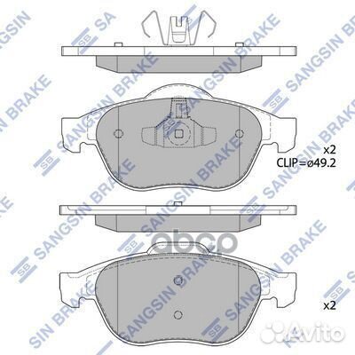 SP1802 колодки дисковые передние Renault Grand