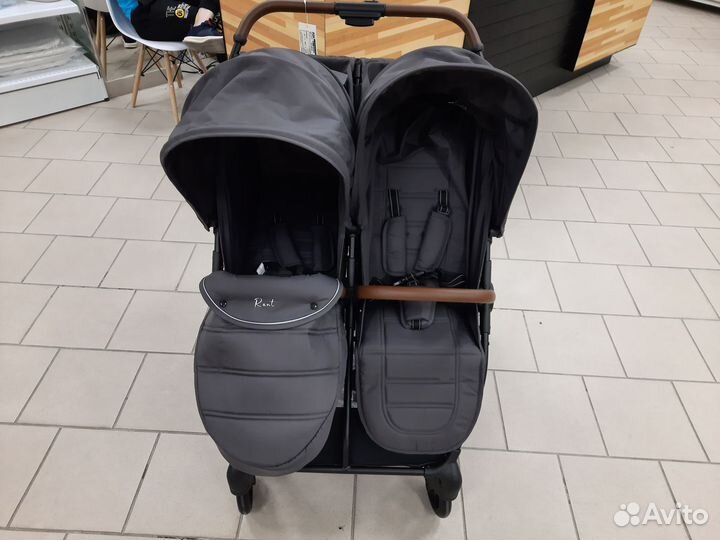 Коляска для двойни Rant Twinny - Moon Grey