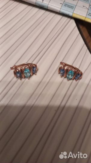 Серебряные серьги в позолоте