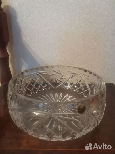 Хрустальная ваза, советский хрусталь, посуда