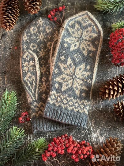 Варежки из кашемира