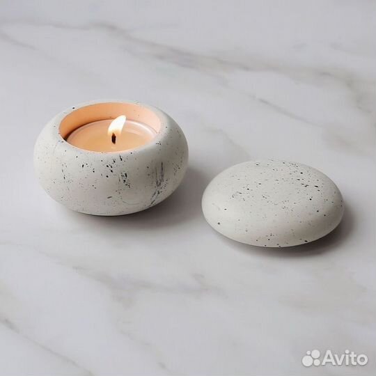 Силиконовая форма подсвечник маленький для гипса