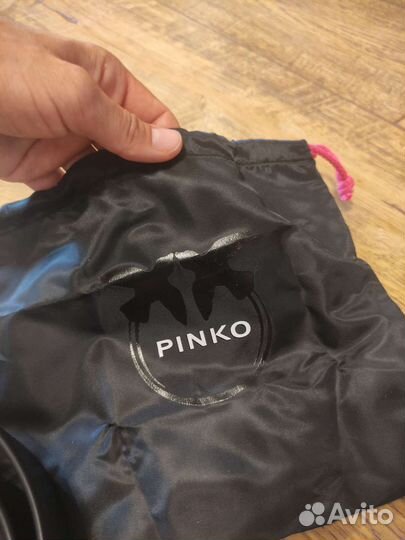 Ремень черный Pinko XS оригинал кожаный шир 4 см