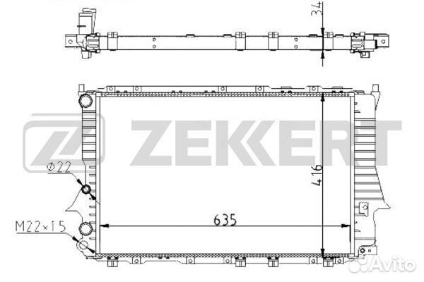 Радиатор двс Audi 100 1990- MK1023