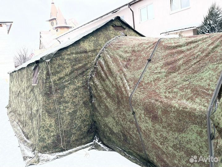 Палатка 15М2 двухслойная б/у с тамбуром