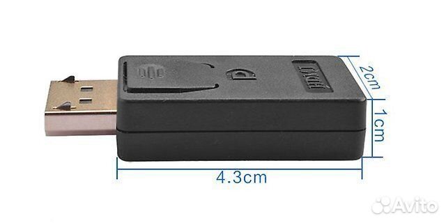 Переходник DisplayPort (штекер) — hdmi (гнездо)