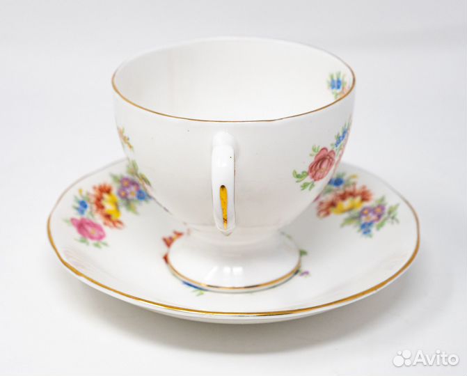 Чайная пара Salisbury, мейсенский букет, Англия