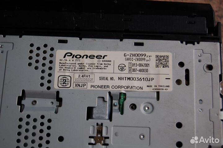 Автомагнитола pioneer carrozzeria avic zh 0099