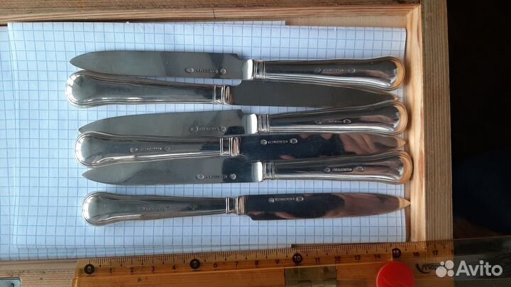 Ножи серебрянные Дания Копенгаген с полой ручкой