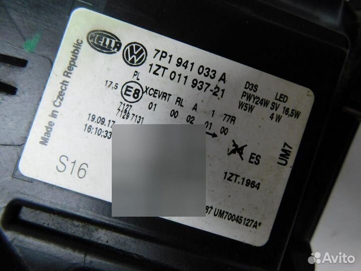 Фара левая Volkswagen Touareg