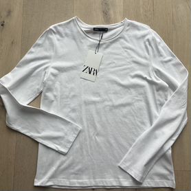 Лонгслив новый zara basic m