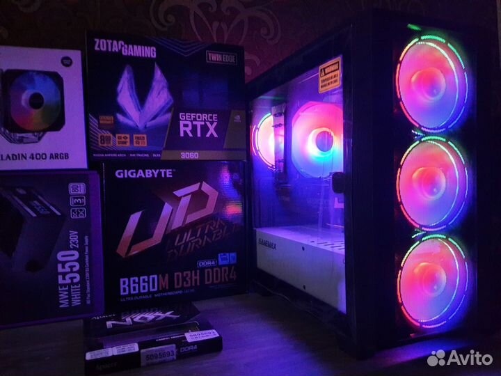 Мощные Пк Core i5 12400F/11600KF/11400F+RTX3060/Ti