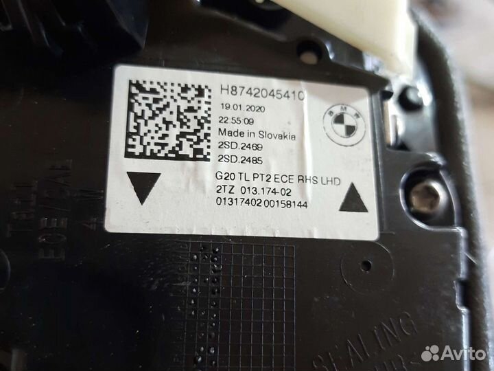 Фонарь правый в багажник BMW 3 G20