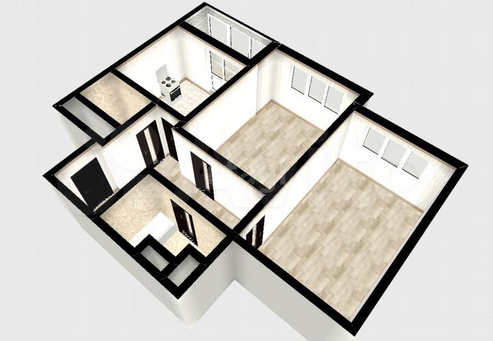 2-к. квартира, 63,5 м², 23/24 эт.