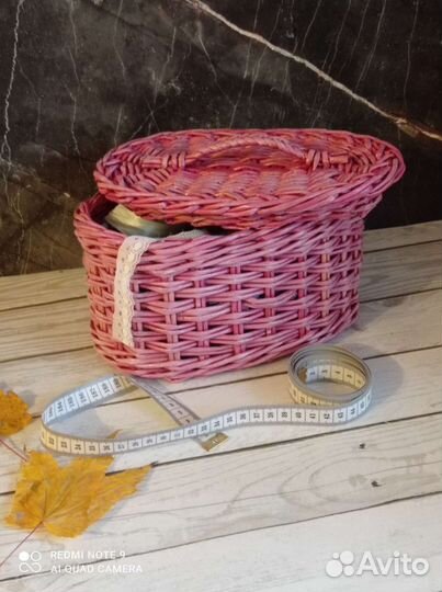 Шкатулка плетёная, ручная работа