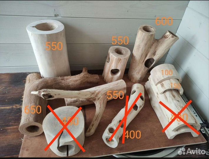 Коряги из дерева для сомов, трубки, гроты
