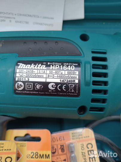 Ударная дрель makita новая