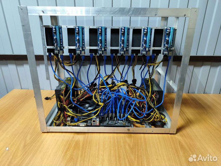 Риг для майнинг фермы на 12 карт 2Бп