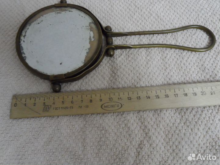 Зеркало с ручкой винтаж клеймо 1920-30 год