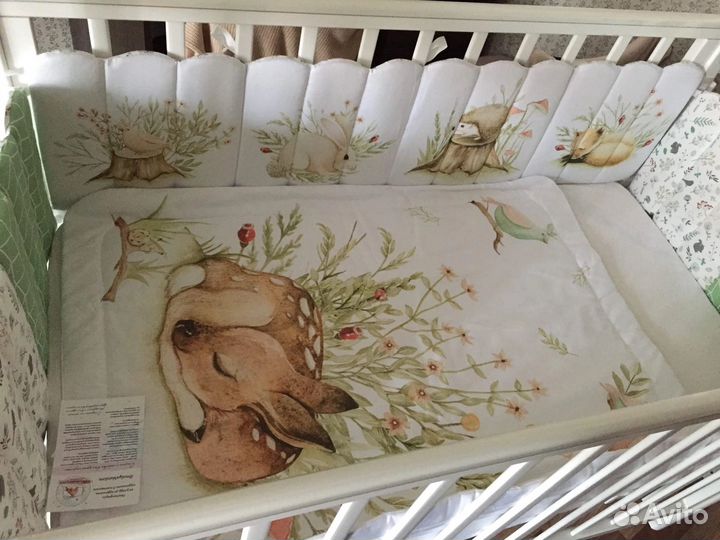 Бортики в кроватку+ одеяло