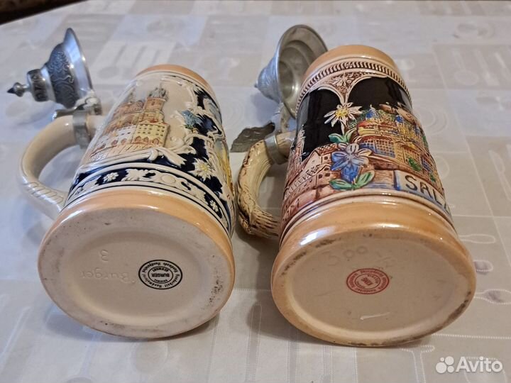 Пивная кружка с оловянной крышкой Германия