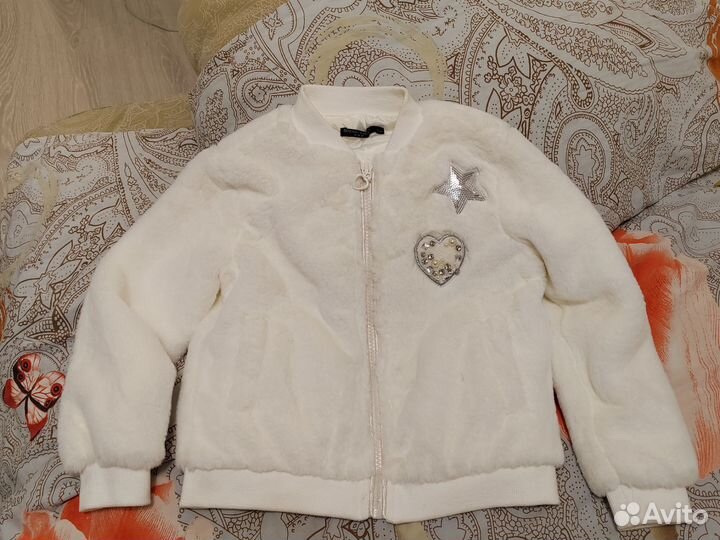 Меховая кофта для девочки 5-6 лет