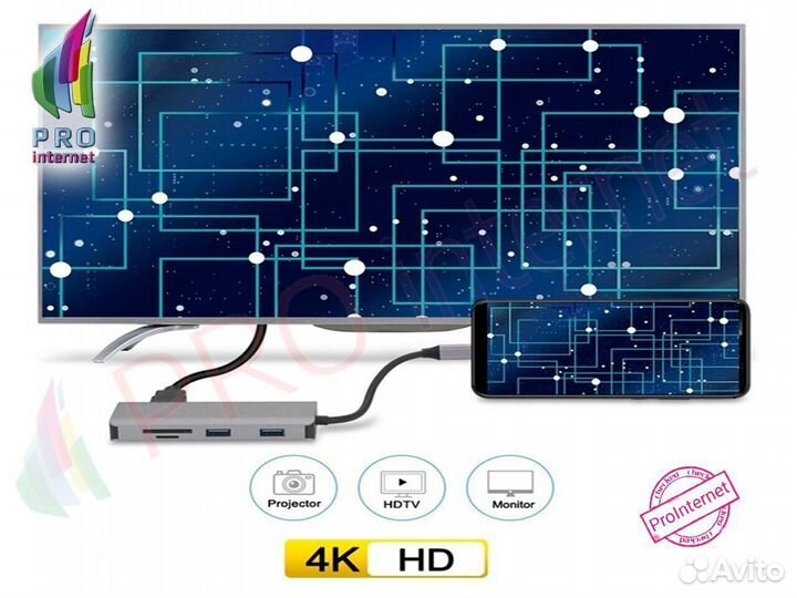 Хаб USB Type-C 9в1